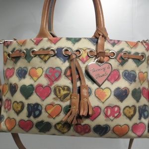 Dooney & Bourke Signature Heart Multicolor Satchel